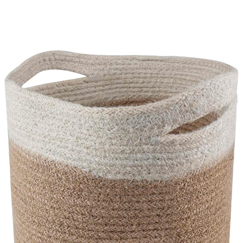 Vazonų rinkinys 2 pcs Natūrali ir Balta Ø 21 x 21 cm