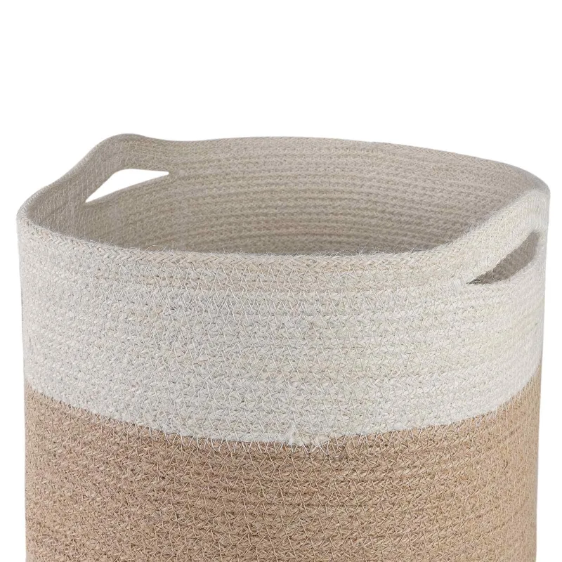 Vazonų rinkinys 2 pcs Natūrali ir Balta Ø 28 x 28 cm