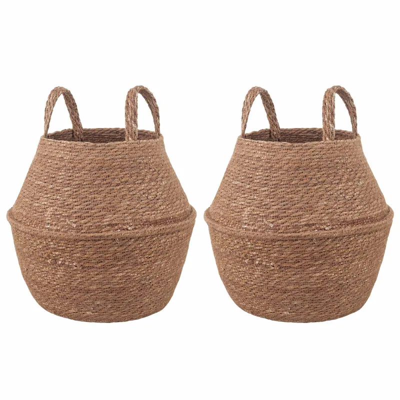 Vazonas su rankenomis 2 pcs Natūrali Ø 22 x 20 cm