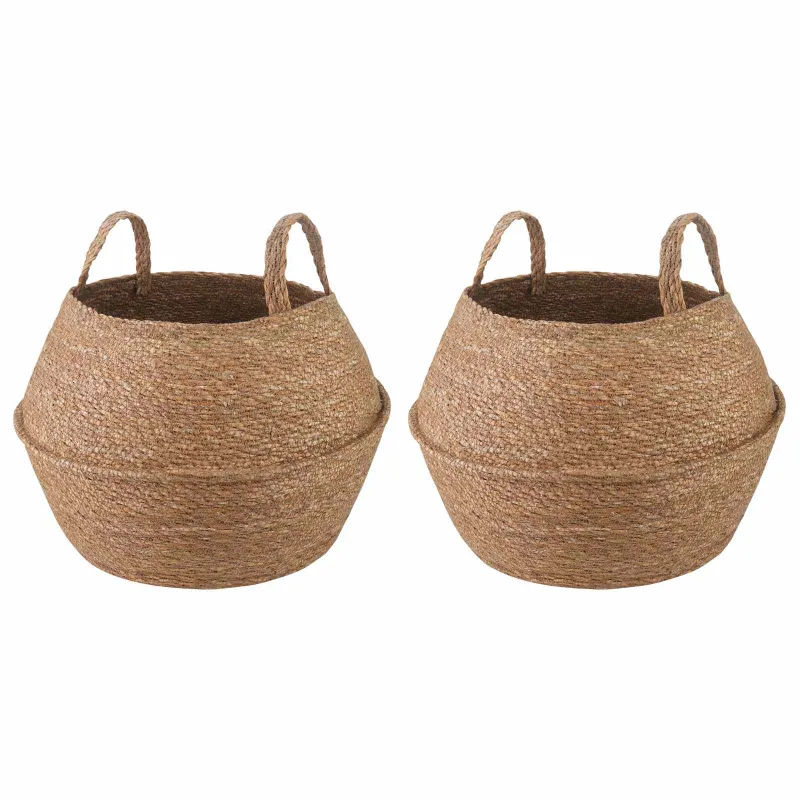 Vazonas su rankenomis 2 pcs Natūrali Ø 32 x 32 cm