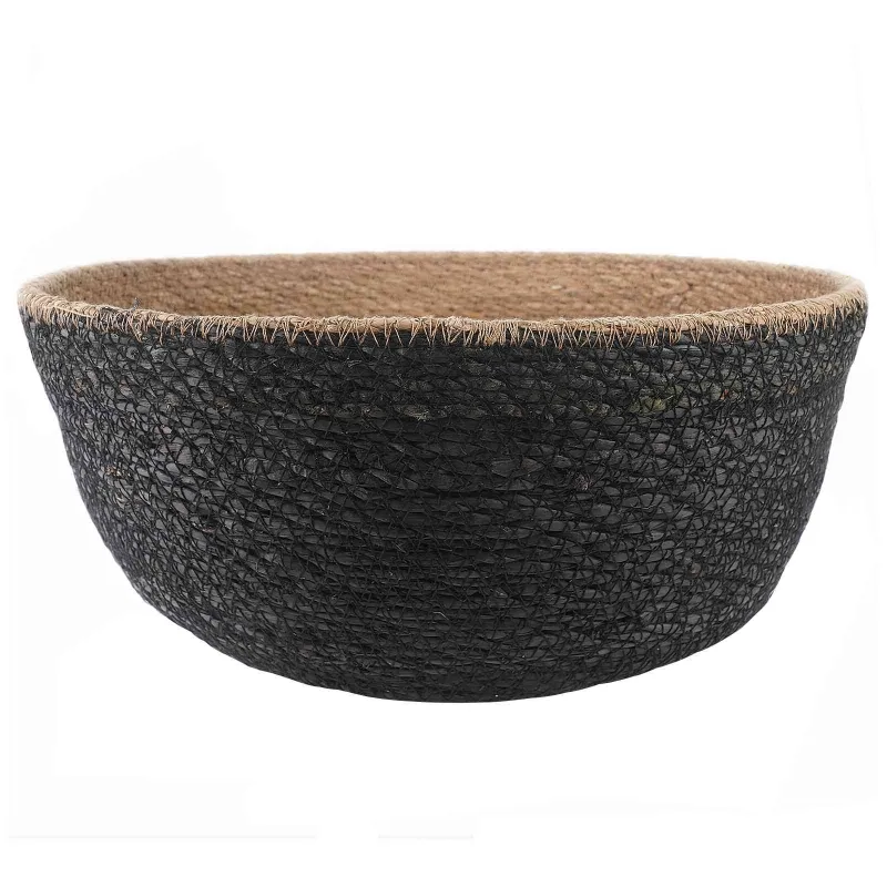 Vazonas su rankenomis 2 pcs Juoda Ø 45 x 36 cm 100% Jūros žolė