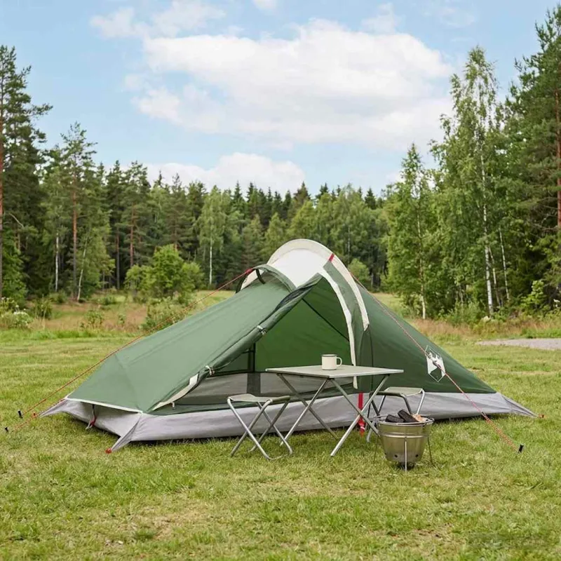 Pėsčiųjų kempingo palapinė Žalia 4 asmenims