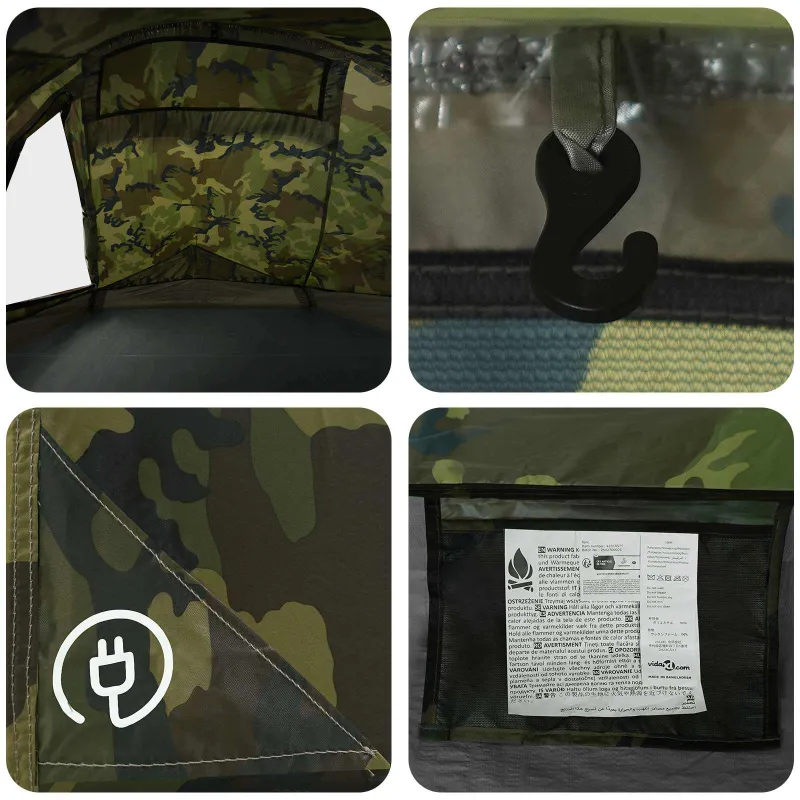 Pėsčiųjų kempingo palapinė Kamufliažinė 2 asmenims