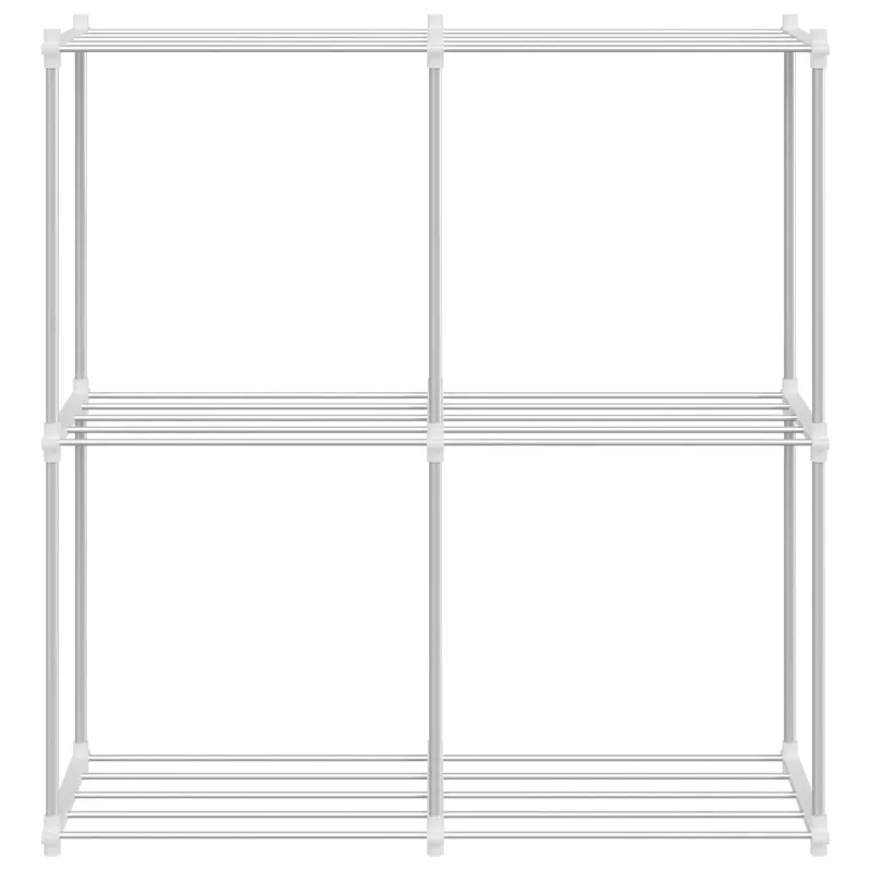 Vamzdinė lentyna su saugykla Balta 86 x 27 x 90 cm Aliuminis