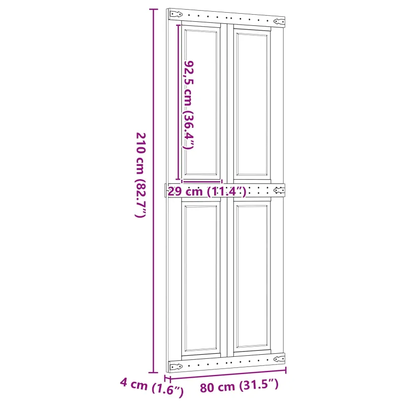Tvarto durys Corona Medaus Ruda 80 x 210 cm