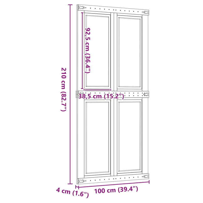 Tvarto durys Corona Medaus Ruda 100 x 210 cm