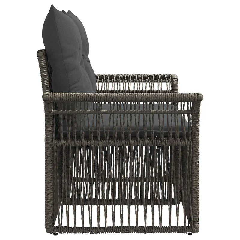 Sodo sofa 2-Vietų skaičius Pilka poliratanas