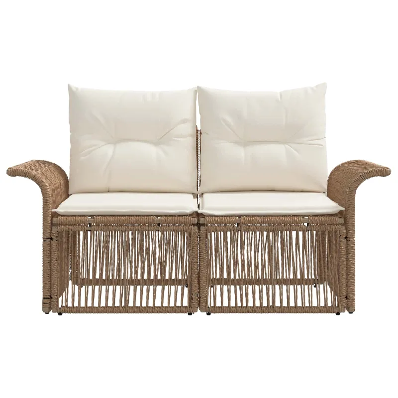 Sodo sofa 2-Vietų skaičius Smėlio poliratanas