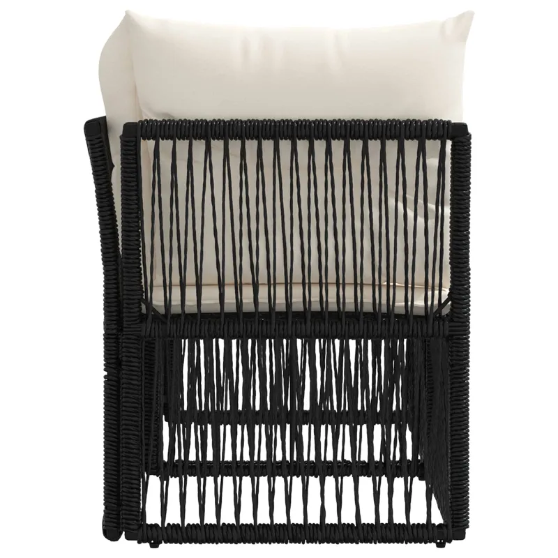 Sodo sofa 2-Vietų skaičius Juoda poliratanas