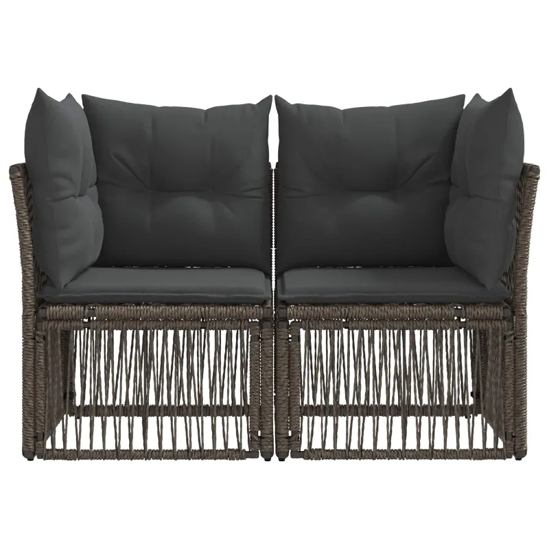 Sodo sofa 2-Vietų skaičius Pilka poliratanas