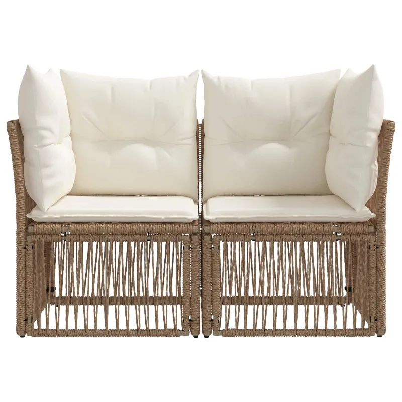 Sodo sofa 2-Vietų skaičius Smėlio poliratanas