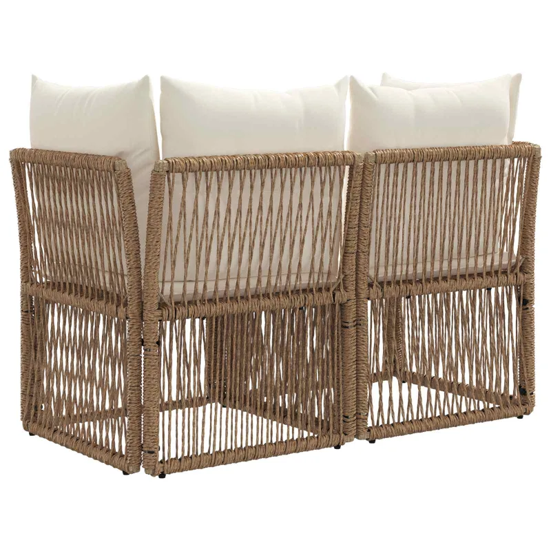 Sodo sofa 2-Vietų skaičius Smėlio poliratanas