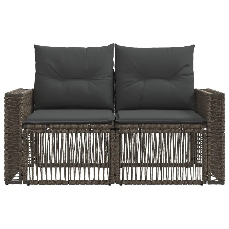Sodo sofa 2-Vietų skaičius Pilka poliratanas