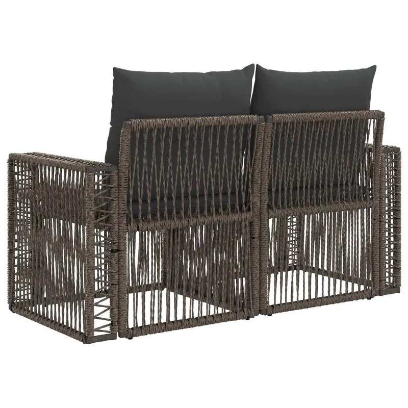 Sodo sofa 2-Vietų skaičius Pilka poliratanas