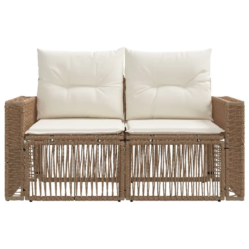 Sodo sofa 2-Vietų skaičius Smėlio poliratanas