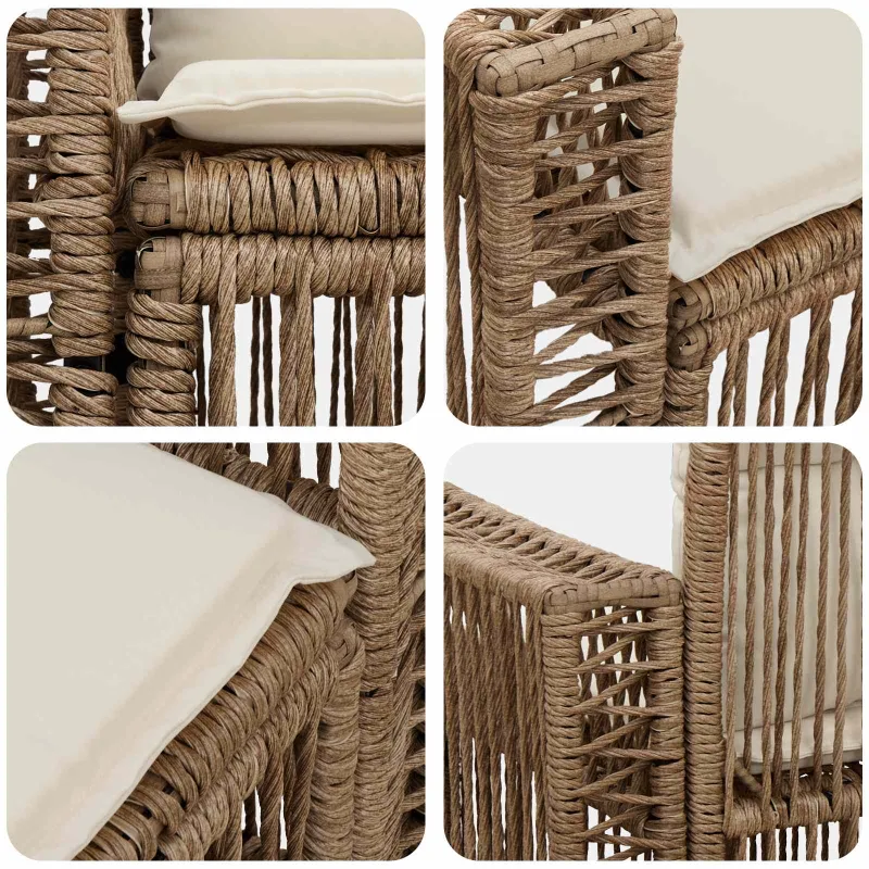 Sodo sofa 2-Vietų skaičius Smėlio poliratanas