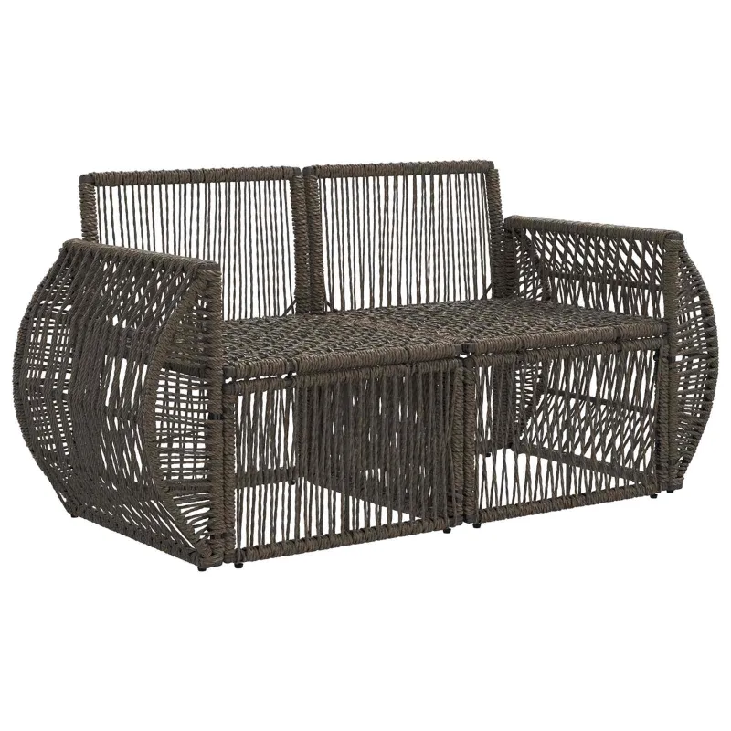Sodo sofa 2-Vietų skaičius Pilka poliratanas