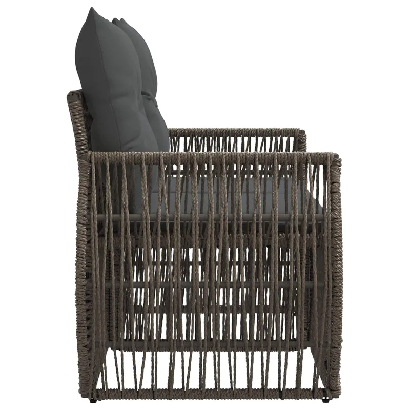 Sodo sofa 2-Vietų skaičius Pilka poliratanas