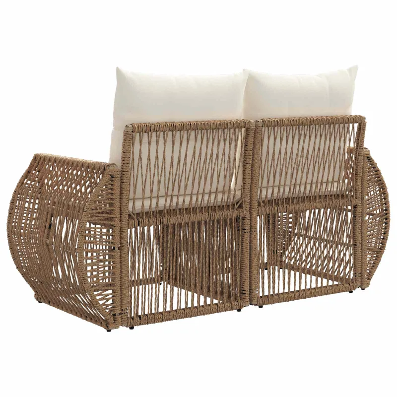 Sodo sofa 2-Vietų skaičius Smėlio poliratanas