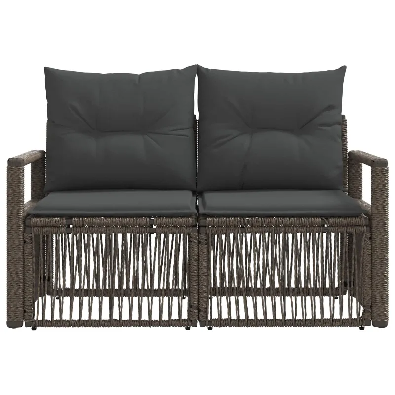 Sodo sofa 2-Vietų skaičius Pilka poliratanas