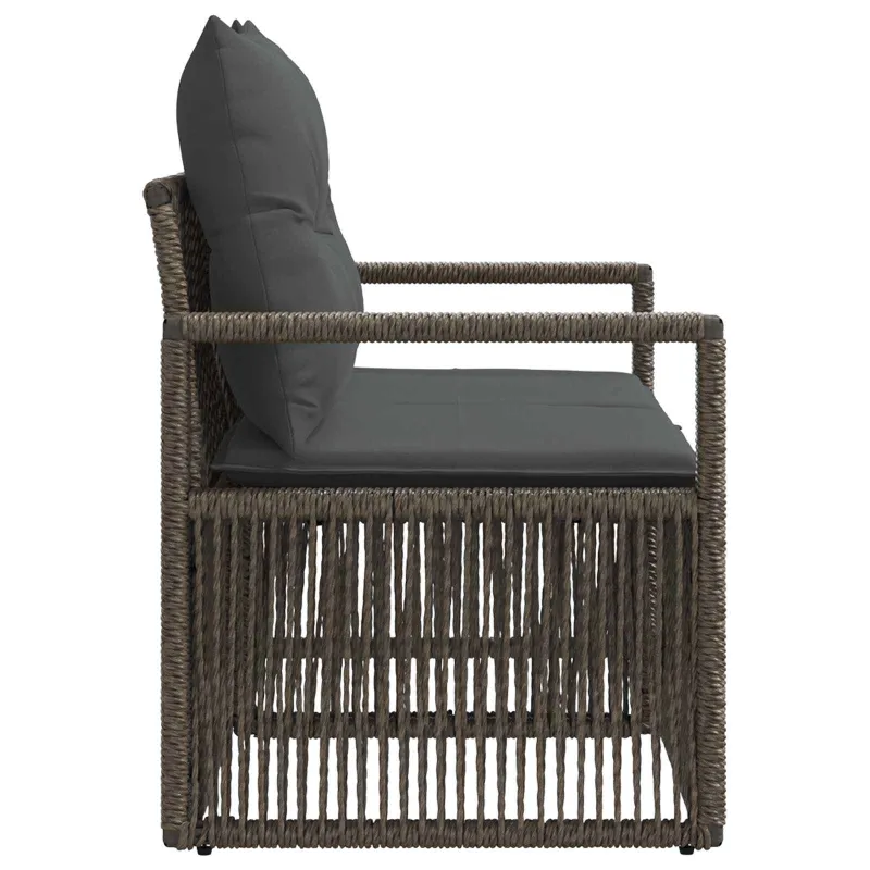 Sodo sofa 2-Vietų skaičius Pilka poliratanas