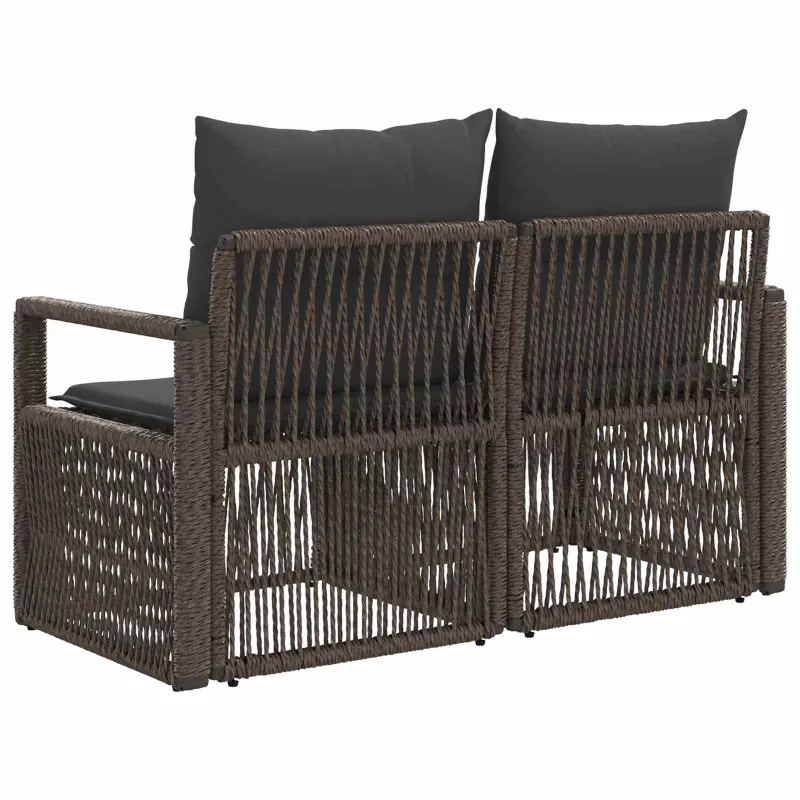 Sodo sofa 2-Vietų skaičius Pilka poliratanas