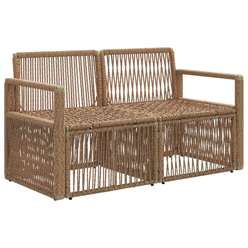 Sodo sofa 2-Vietų skaičius Smėlio poliratanas