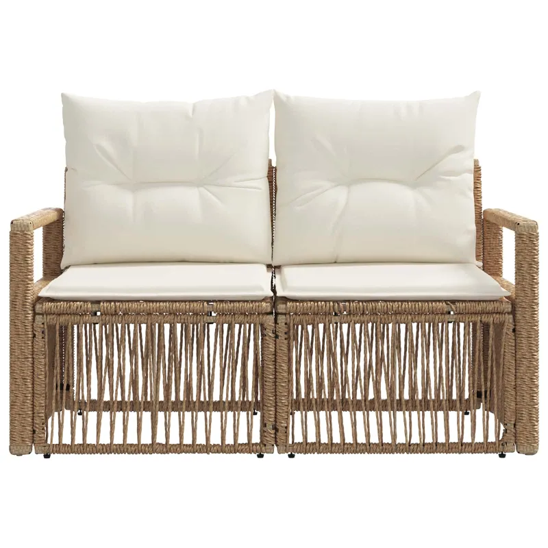 Sodo sofa 2-Vietų skaičius Smėlio poliratanas