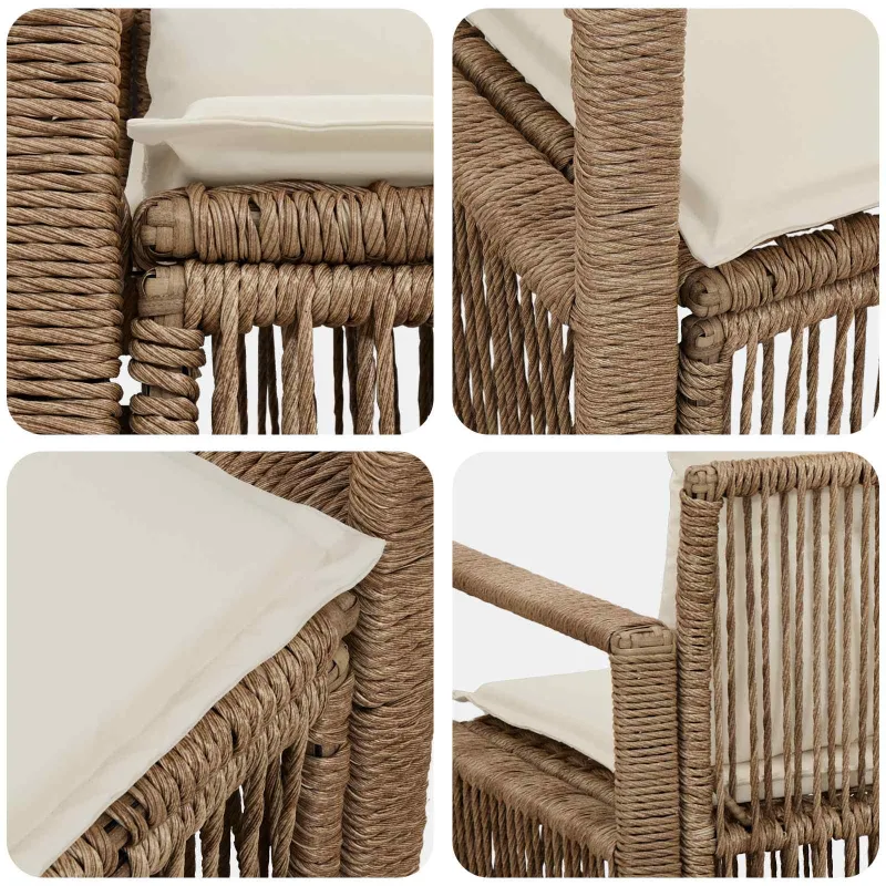 Sodo sofa 2-Vietų skaičius Smėlio poliratanas