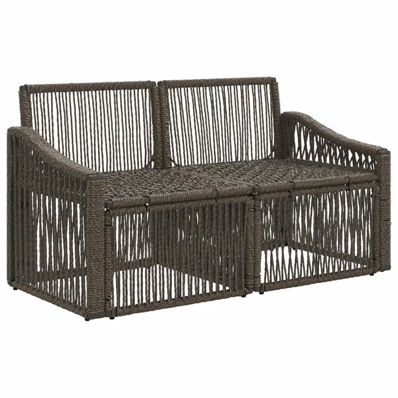 Sodo sofa 2-Vietų skaičius Pilka poliratanas