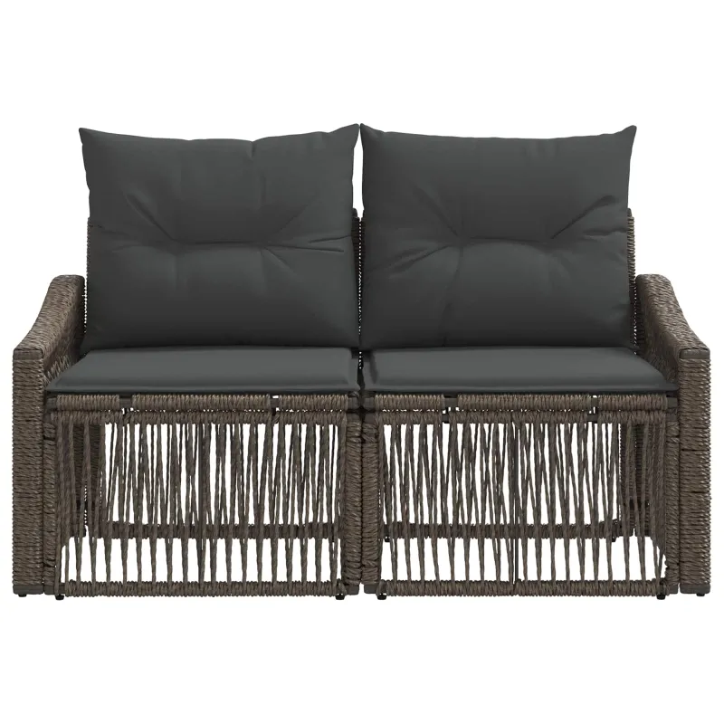 Sodo sofa 2-Vietų skaičius Pilka poliratanas