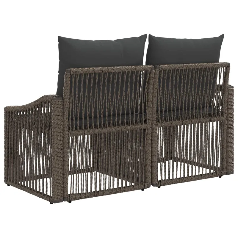 Sodo sofa 2-Vietų skaičius Pilka poliratanas