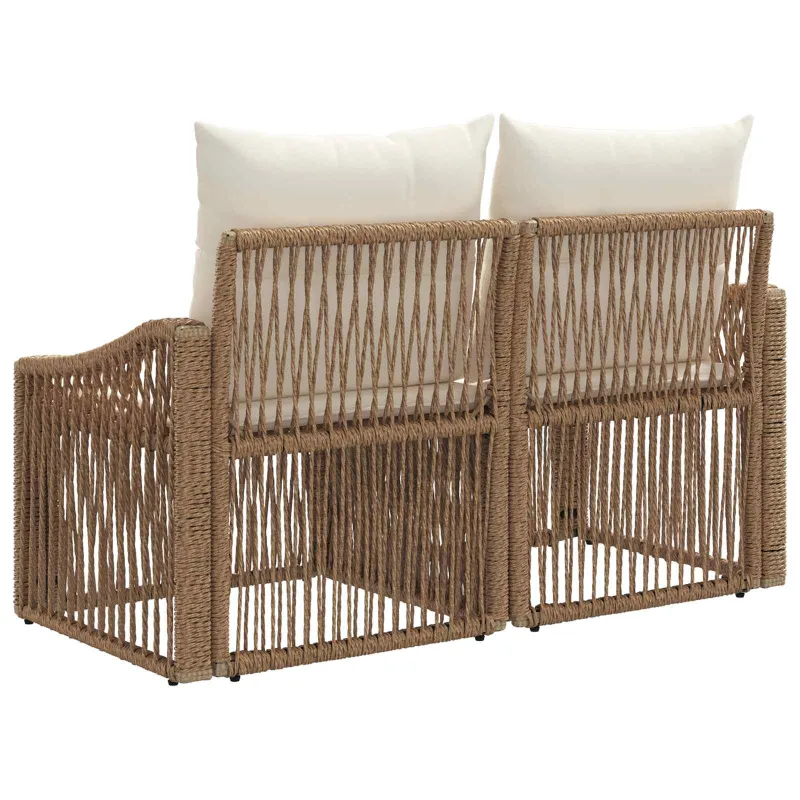 Sodo sofa 2-Vietų skaičius Smėlio poliratanas
