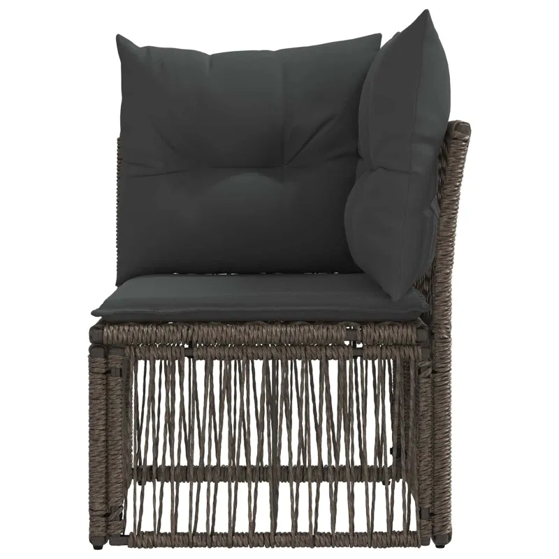Kampinė sofa Pilka poliratanas