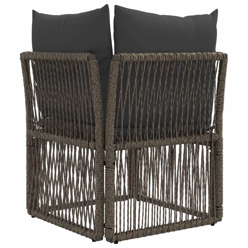 Kampinė sofa Pilka poliratanas
