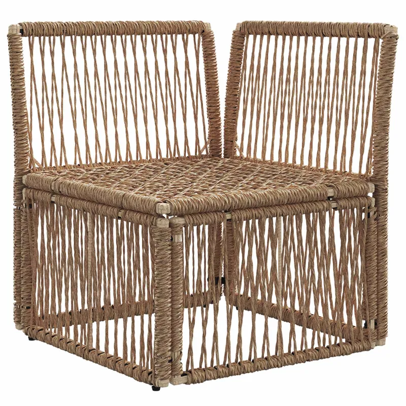 Kampinė sofa Smėlio poliratanas