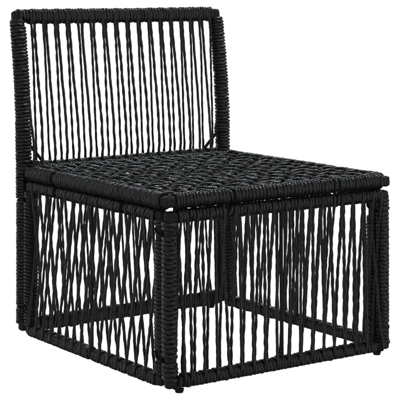 Be porankio sofa Juoda poliratanas
