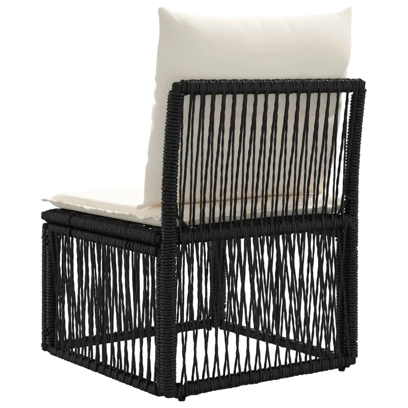 Be porankio sofa Juoda poliratanas