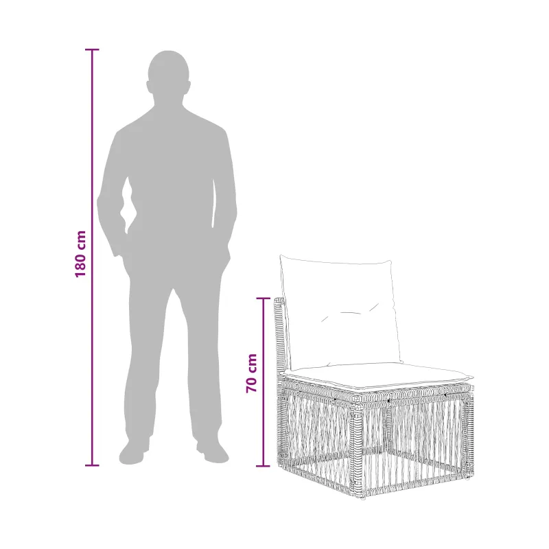 Be porankio sofa Smėlio poliratanas