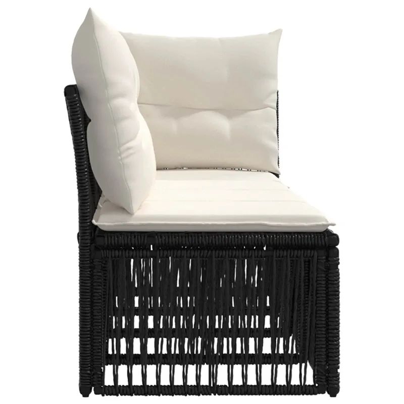 4 vietų sofa su kairiuoju porankiu 4 pcs 4-Vietų skaičius Juoda