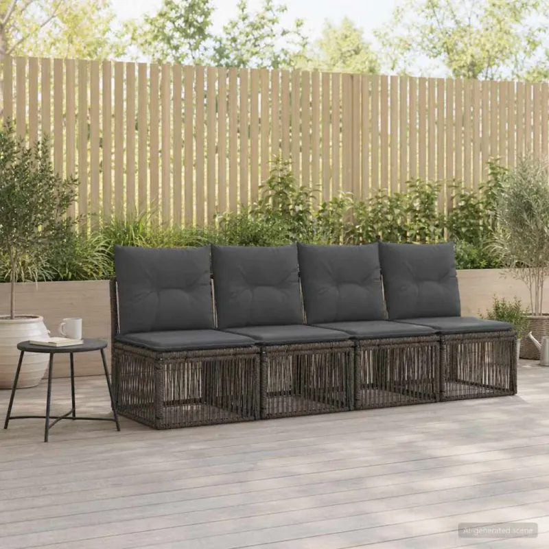 Sofa su keturiomis vietomis 4 pcs 4-Vietų skaičius Pilka