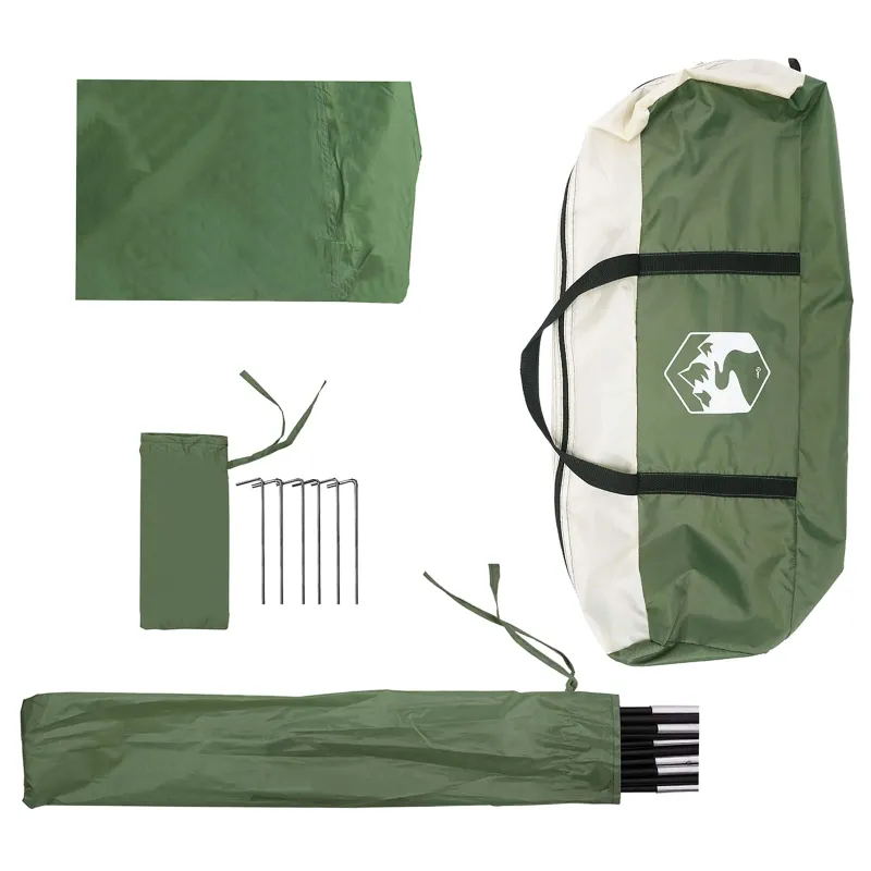 Automobilių palapinė Žalia 350 x 250 cm Poliesteris ir plienas