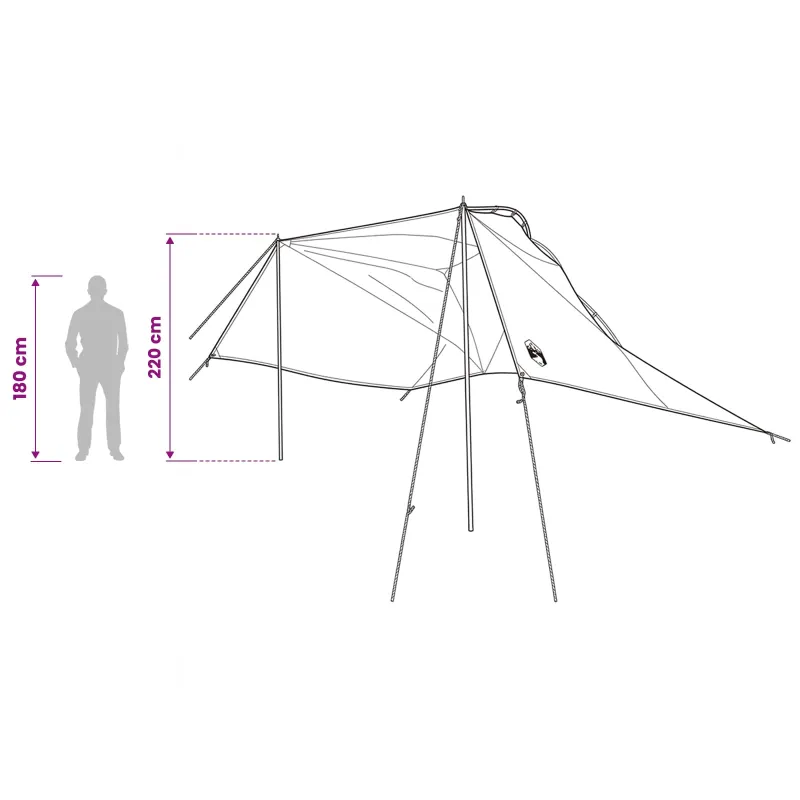 Automobilių palapinė su stogu Armijos Žalia 350 x 250 cm