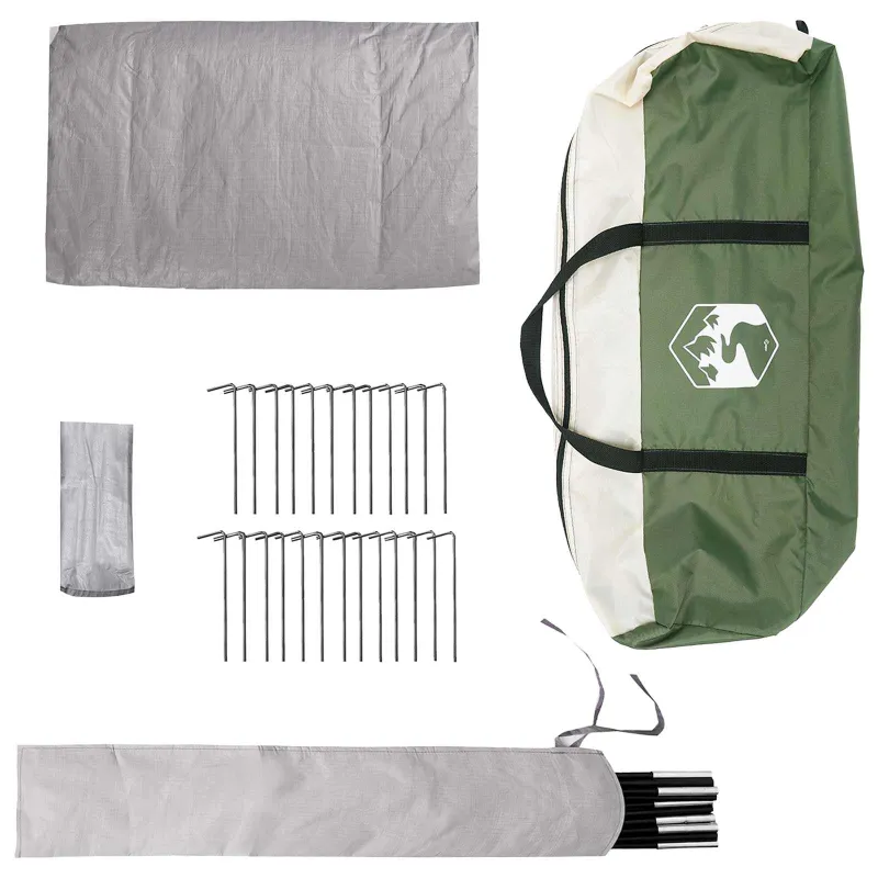 Tipi palapinė Žalia 800 x 800 x 430 cm Poliesteris ir plienas