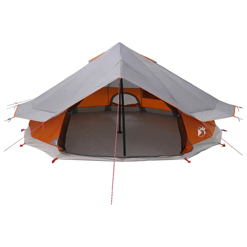 Tipi palapinė su stogu Pilka ir oranžinė 800 x 800 x 430 cm