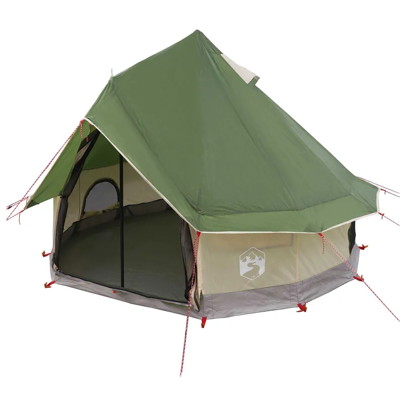 Tipi palapinė Žalia 250 x 250 cm Poliesteris ir plienas