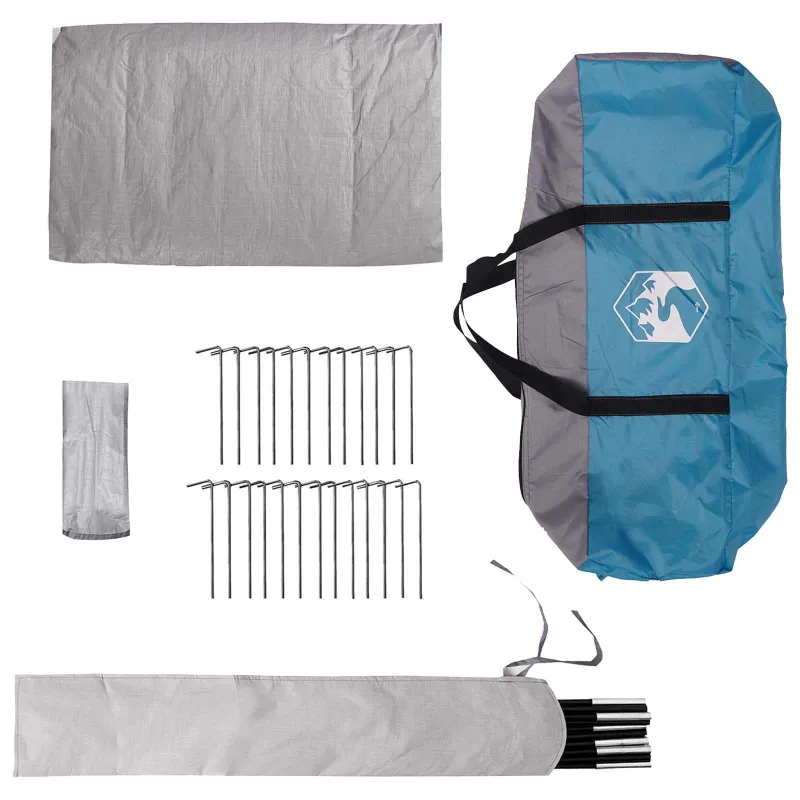Tipi palapinė Mėlyna 250 x 250 cm Poliesteris ir plienas