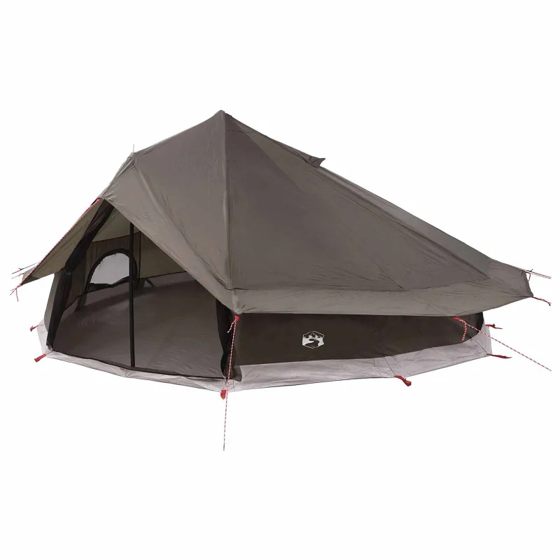 Tipi palapinė su stogu Ruda Pilka 800 x 800 x 430 cm