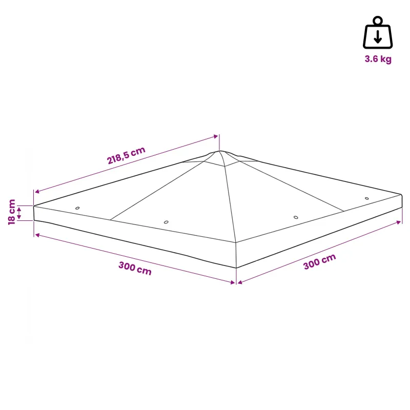 Paviljono uždanga Taupe 300 x 300 cm Poliesteris ir plienas