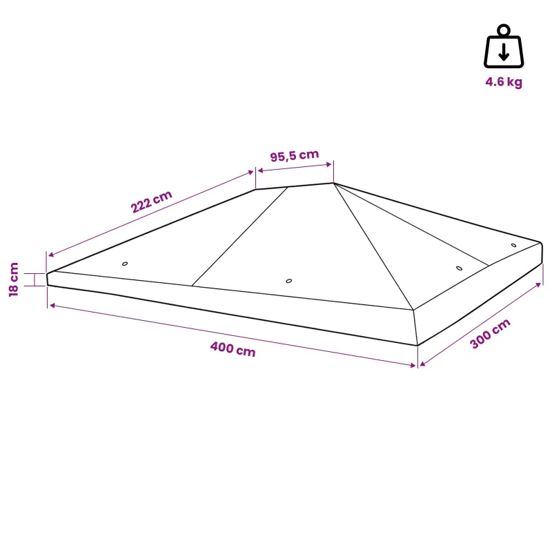 Paviljono uždanga 300 x 400 cm Mėlyna